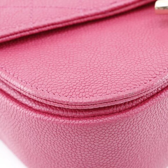 CHANEL COCO Mark top handle Handbag A93659 2WAYShoulder pink Caviar skin Women - Picture 10 of 12